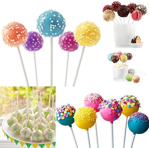 300Pcs 6 Inches Cake lollipop Pops Making Tools 100Pcs Cake Pop Sticks 100Pcs Cake Pop Bags and 100Pcs Twist Ties