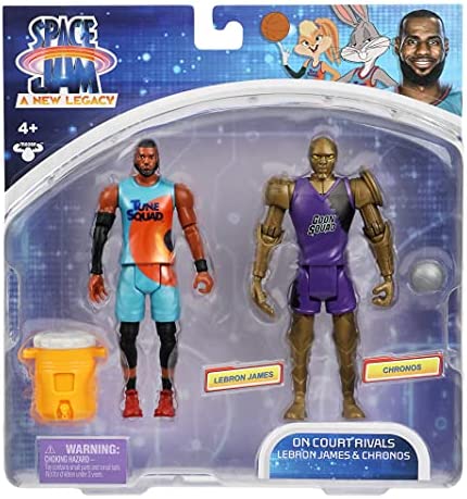Moose Toys Space Jam: A New Legacy - 2 Pack - On Court Rivals - Lebron & Chronos, Multicolor (14579)