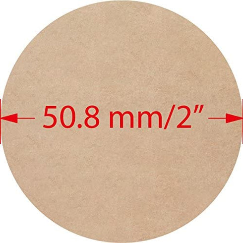 Mr-Label 2” Printable Natural Kraft Brown Round Label - Round Dot Sticker - for Mason Jar Lid | Crafts | Candles | Candy | Party Favor | Gift Label - for Inkjet / Laser Printer (10 sheets/200 Labels)