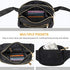 ZORFIN Fanny Packs for Women Men Fashion Waist Pack Bag Multi-Pockets Large Capacity Hip Bum Bag for Travel Festival Cycling Running Hiking (Black2)