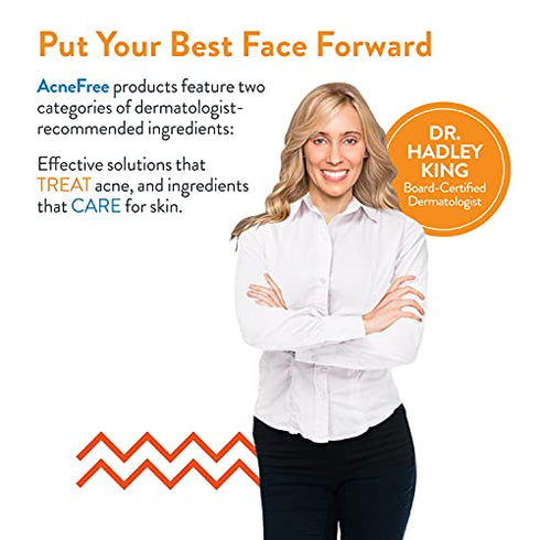 Acne Free Blackhead Removing Scrub with Salicylic Acid, Charcoal, and Jojoba, Exfoliates Skin, Fragrance-Free, Formulated for Acne-Prone Skin, Maximum Strength, 5 Ounce