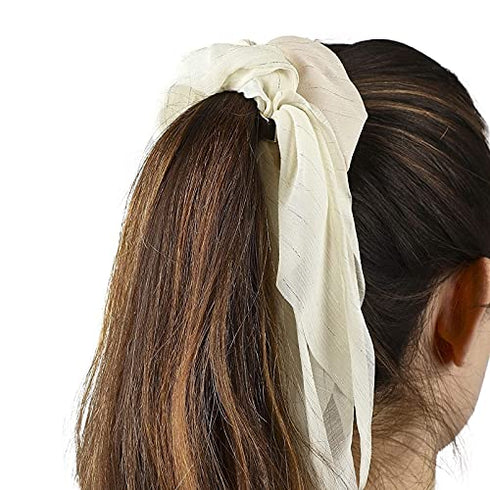 Satin Hair Scarf Scrunchies for Women and Girls (8 Colors, 8 Pack)