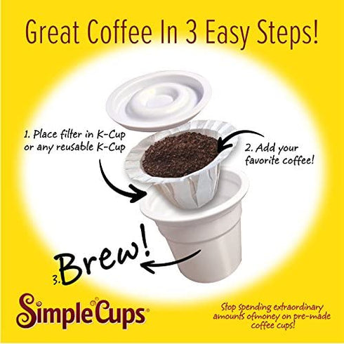 Disposable Filters Compatible with Keurig Brewers- 600 Single Serve Replacement Filters Compatible with Regular and Reusable K Cups- Use Your Own Coffee