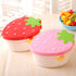 BESTONZON Bento Lunch Box Double Layer Strawberry Shape Food Containers with Cutlery Lunch Container Boxes for Toddler Kids (Random Color)