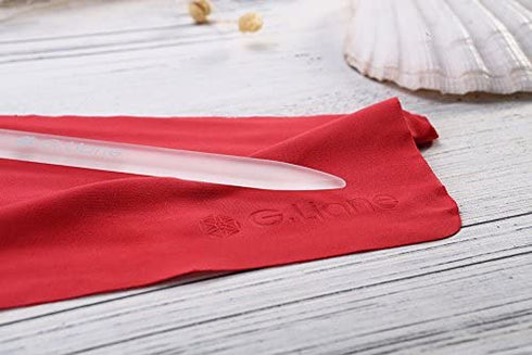 Crystal Nail File With Austria Crystals – G.Liane Professional Nail File In Case Manicure Pedicure Kit For Natural Nails Acrylic Nails Gels Nails Manicure Tools For Home And Salon (Red Bubble)