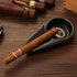 Galiner Cigar Ashtray, Travel Ceramic Ashtray, Outdoor cigar Ash Tray gift accessoires(Black With Golden line)