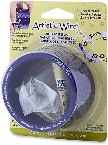 Artistic Wire 228S-550 3D Bracelet Jig with 20 Pegs, and Holder Tubes , Blue