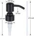 okasi Soap Dispenser Replacement Pump,2pack Black-Colored Brushed Metal Lotion Pump Parts,Soap Dispenser Pumps Fit Standard 8oz 16oz Boston Round Bottles, Stainless Steel