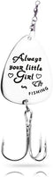 Gift For Dad Fishing Lure Fisherman Gift Always Your Little Girl Custom Fishing Hook Groom Gift