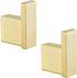 RANDOM Gold Towel Hooks, Coat Robe Clothes Hook for Bathroom Kitchen Garage Wall Mounted (2 Pack ), SUS 304 Stainless Steel Brushed Gold Hook,96009-8BG.