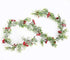 Domeal 2PCS 5.7Ft Artificial Christmas Garlands Decorative Xmas Garlands Christmas Decorations for Winter Home (Artificial Berry)