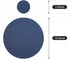 Placemats Faux Leather Round Table Mats Set of 4 with Coasters, Heat-Resistant Waterproof Non-Slip Washable Mats for Kitchen Dinning Table, PU Table Mats (Blue+Gray)