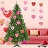 Wooden Hearts for Crafts - 30 Pcs 3" Natural Heart Wood Slices Unfinished Predrilled DIY Heart Wooden Ornaments Heart Shape Wood Cutouts with Glitter Heart Foam Stickers for Valentine's Day