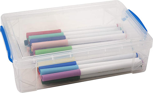 Advantus Super Stacker Storage Case, 2.6" x 5.5" x 9", Clear