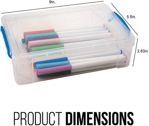 Advantus Super Stacker Storage Case, 2.6" x 5.5" x 9", Clear
