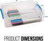Advantus Super Stacker Storage Case, 2.6" x 5.5" x 9", Clear