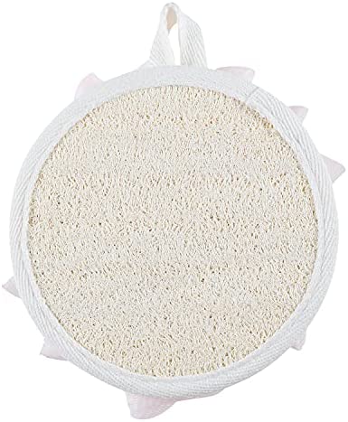 EcoTools EcoPouf Dual Cleansing Pad, Multipurpose Gentle Cleansing Body Scrubber, 2-In-1 Bath Sponge, Exfoliating for Shower & Bath, Recycled Netting, Vegan & Cruelty-Free, Pink, 4 Count