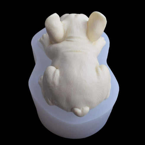 Kisangel French Bulldog Mold Sleeping Dog Silicone Mold for Fondant Chocolate Candy Gum Paste Polymer Clay Resin Making Kitchen Baking Cupcake Decorating