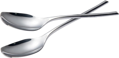 IMEEA 10-Inch Serving Spoons Salad Servers 18/10 Stainless Steel Serving Utensil Buffet Serving Spoons for Party Banquet, 2-Piece