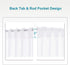 RYB HOME White Curtains for Bedroom - Linen Textured Semi Sheer Curtains Privacy for Bedroom Bathroom Kitchen Dining Office Window, 52 Wide x 45 inches Long, 2 Pcs