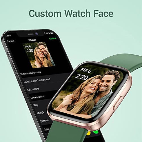 FITNIV Smart Watch, Touchscreen Fitness Tracker with Heart Rate & SpO2 Monitor, Sleep Tracking, IP68 Waterproof Pedometer Smartwatch Compatible with iPhone and Android Phones for Women Men