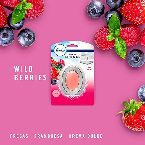 Febreze Small Spaces Air Freshener, Wild Berries, Odor Eliminator for Strong Odors (1 Count)