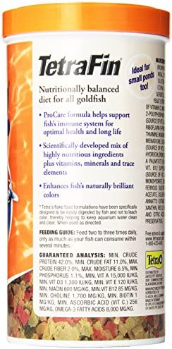 TetraFin Goldfish Flakes 7.06 Ounces, Balanced Diet Fish Food