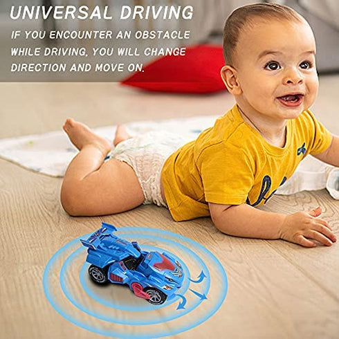 Dinosaur Toys for 3-6 Year Old Boys for Kids Transforming Dinosaur Car with LED Light and Music Gifts for 4-7 Year Old (Blue) by huwairen