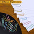 Vinaco Paper Clips Color Stripe, 100 Pack Large Paper Clips 2 Inch (50 mm), Durable & Rust Resistant, Jumbo Paper Clips. Great for Office, School and Personal Use