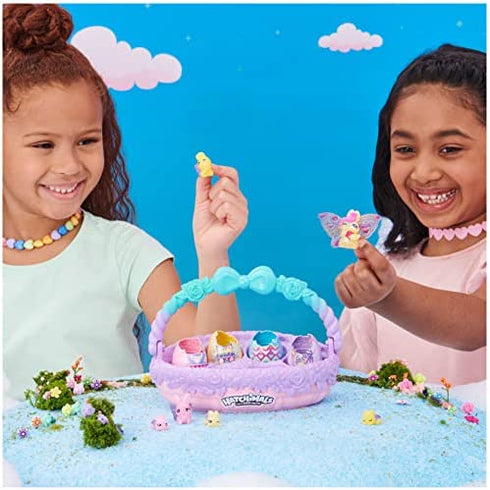 Hatchimals CollEGGtibles, Family Spring Toy Basket with 6 Bunny Characters, Kids Toys for Girls Ages 5 and up