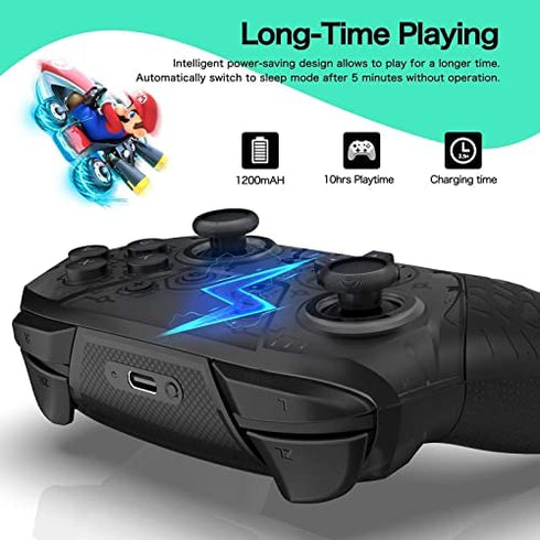 YCCTEAM Wireless Pro Controller Gamepad Compatible with Switch Support Amibo, Wakeup, Screenshot and Vibration Functions