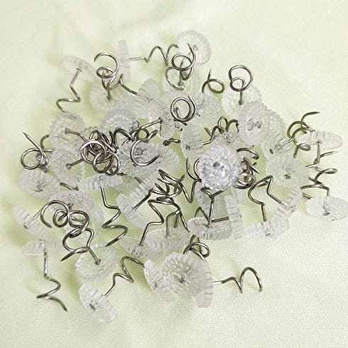 100 Pcs Bedskirt Pins, Twist Pins with Clear Heads, Bed Skirt Pin for Hold Slipcovers and Bedskirts Decoration