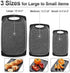 Home & Kitchen Essentials 3-Piece Cutting Board Set. Reversible, Marble Granite Gray, BPA Free, Dishwasher Safe, Easy-Grip Handle and Non-Porous with Juice Grooves