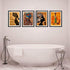 Ethnic Ancient Tribal Retro Style Wall Art Painting Prints Aesthetic African American Themed Black Woman Wall Artworks for Home Decor Girls Bedroom Bathroom Canvas Wall Poster, Set of 4 (8"X10" Unframed )