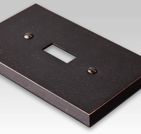 Amerelle Manhattan Quadruple Rocker Cast Metal Wallplate in Aged Bronze