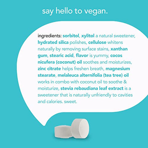 "hello Antiplaque & Whitening Eco-Friendly Travel Toothpaste Tablets Gently Remove Surface Stains, Natural Peppermint 120 Count (Pack of 2)"