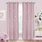 NICETOWN Twinkle Star Blackout Curtains - 84 inches Long Starry Sky Thick and Soft Room Darkening Drapes with Die-Out Stars for Princess Bedroom, 42 inches Wide, Lavender Pink=Baby Pink, 1 Pair
