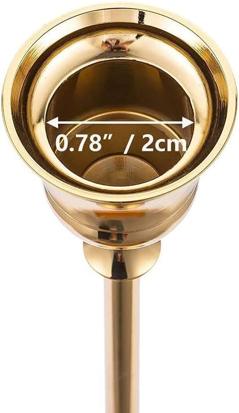 Romadedi Candlestick Holder Gold Candle Holder Brass Set of 3 Decorative Candle Holder for Taper Candle for Fireplace Mantel Dinning Table Home Wedding Decorations Gold 1 Set