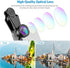 Criacr Phone Camera Lens, 210 °Fisheye Lens + 120 °Wide Angle + 25X Macro + 2X Telephoto + Star Lens + CPL + 6 Kaleidoscope 7 in 1 Phone Lens Kit Compatible with iPhone/Samsung/Google Pixel etc