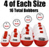 16 Fishing Bobbers for Fishing Assortment Large Bobbers & Small Bobbers – Fish Bobbers Red and White – Floats Fishing Floats and Bobbers – 16 Bobber for Fishing Bobbers Red and White– Fishing Bobbers