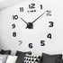 Biramba Frameless DIY Wall Clock,3D Surface Mirror Wall Clock Modern Design Large Mute Wall Watches Stickers for Living Room Bedroom Home Decorations (006Black)