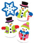 Baker Ross AR685 Snowman Foam Stickers - Pack of 120, for Kids' Christmas Crafts and Art Projects, Cards, Party Bags, and Ornaments, White