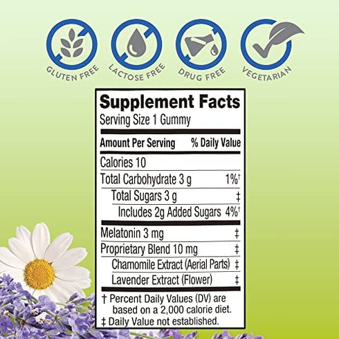MidNite Gummies, Drug-Free Sleep Aid, Cherry Flavored, Melatonin & Herbs Dietary Supplement, 36 Count