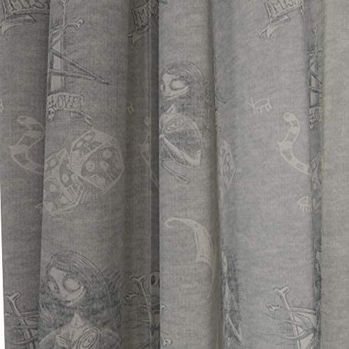 Jay Franco Disney Nightmare Before Christmas Meant to Be 63" Inch Drapes - Beautiful Room Décor & Easy Set Up, Bedding - Curtains Include 2 Tiebacks, 4 Piece Set (Official Disney Product)