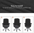 SARAFLORA Office Chair Cover- Large, Black- Removable Computer Chair Cover for Office Chair with Zipper for Universal Rotating Chair Desk Chair Cover High Back Chair Seat Washable Protector for Pets
