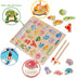NASHRIO Magnetic Wooden Fishing Game Toy for Toddlers, Alphabet Fish Catching Games Puzzle with Letters, Preschool Learning ABC Educational Toys for 3 4 5 6 Years Old Girl Boy Kids