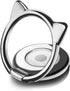 aceyoon Phone Ring Cat Attachable Kickstand Ultra Thin Cute 360 Degree Smartphone Finger Grip Ring Holder Stand Compatible for Phone X, XS, XR, XS Max, 8, 7 Plus, 7, 6S Plus, 6, S9, S10 Black