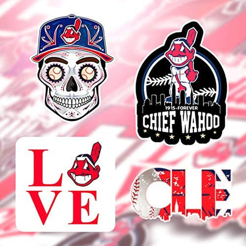 Stickers Pack Cleveland Vinyl Indians Aesthetic Stickers Pack of 40 pcs