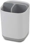 Joseph Joseph 70509 EasyStore Toothbrush Holder Bathroom Storage Organizer Caddy, Small, Gray