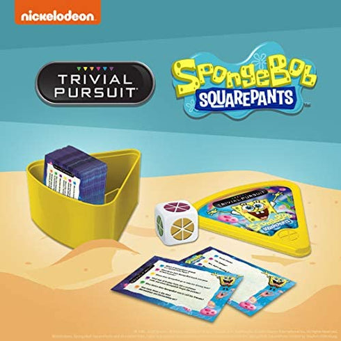 Trivial Pursuit Spongebob Squarepants Quickplay Edition | Trivia Game Questions from Nickelodeon's Spongebob Squarepants | 600 Questions & Die in Travel Container | Officially Licensed Spongebob Game
